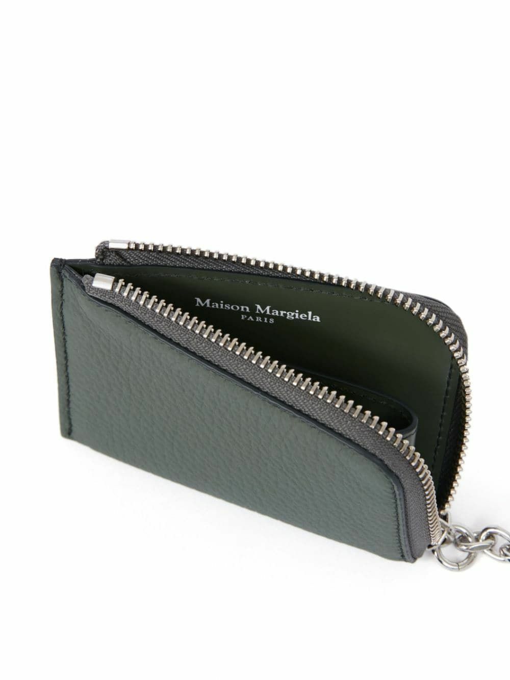 Maison Margiela Green Leather Keyring Wallet Maison Margiela