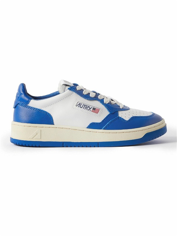 Photo: Autry - Medalist Two-Tone Leather Sneakers - Blue