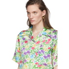 Les Reveries Multicolor Silk Garden Camp Shirt