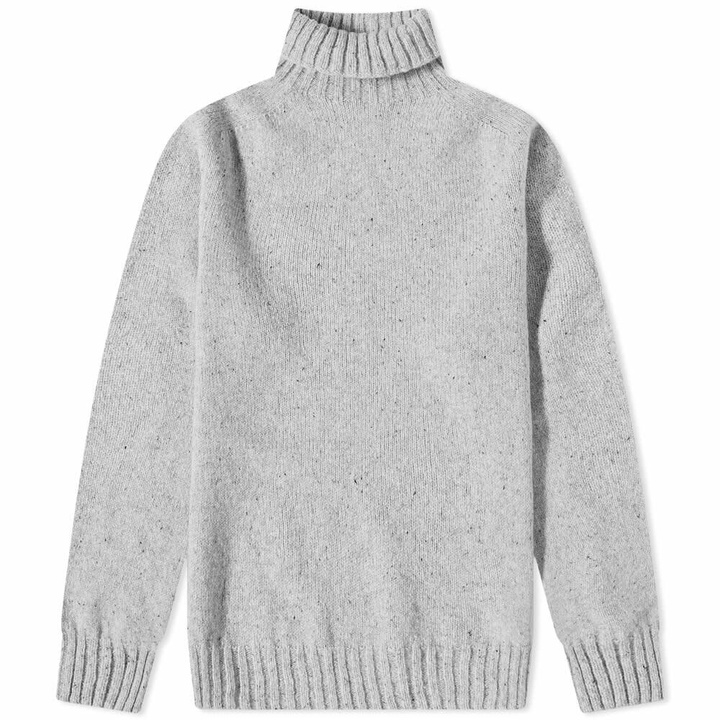 Photo: Howlin by Morrison Men's Howlin' Moonchild Donegal Roll Neck Knit in Silver