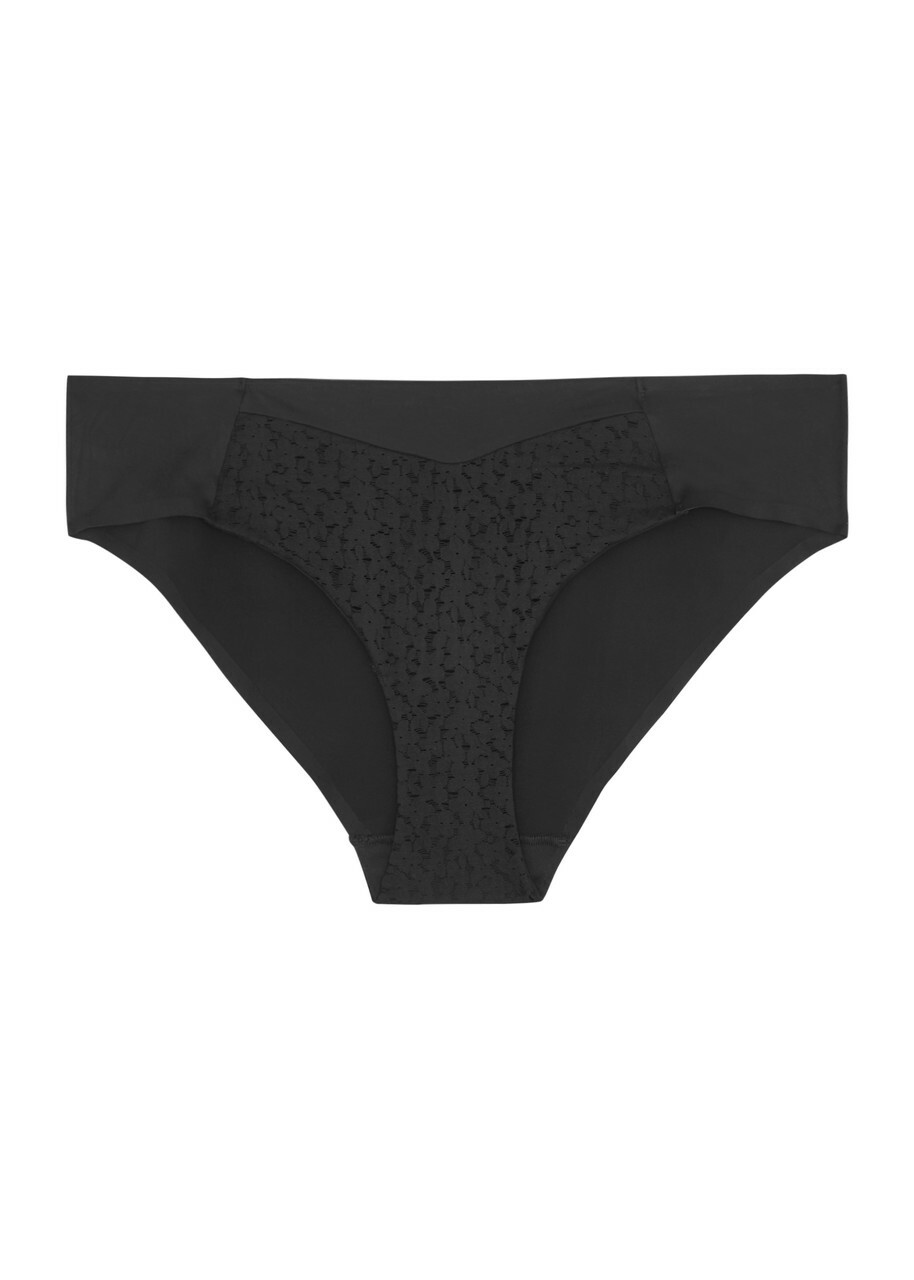 Chantelle Norah Lace-panelled Briefs Black