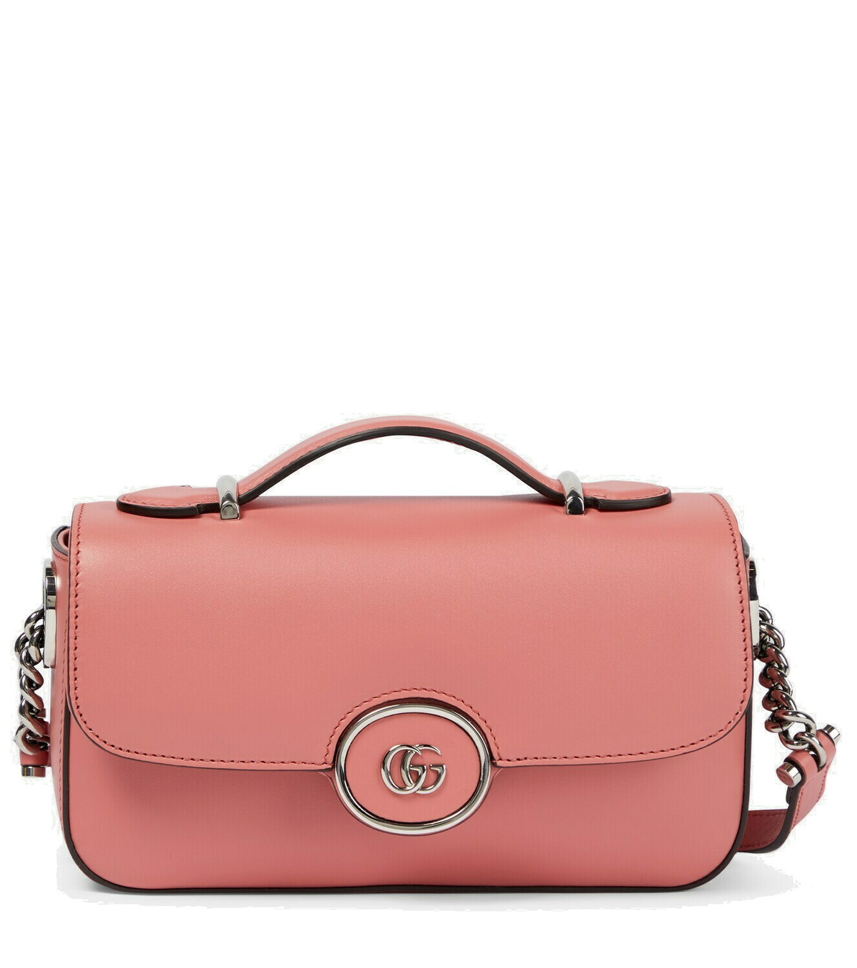 ショルダーバッグ・ポシェット GUCCI PETITE GG MINI SMOOTH LEATHER SHOULDER BAG Gucci Petite GG Mini leather shoulder bag Gucci