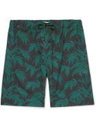 Desmond & Dempsey - Byron Printed Cotton-Poplin Pyjama Shorts - Green