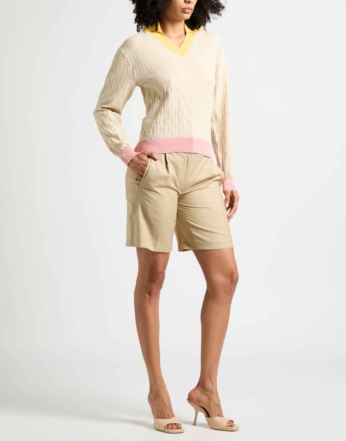 Fendi Womens Sweater in Beige