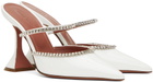 Amina Muaddi White Gilda Heels