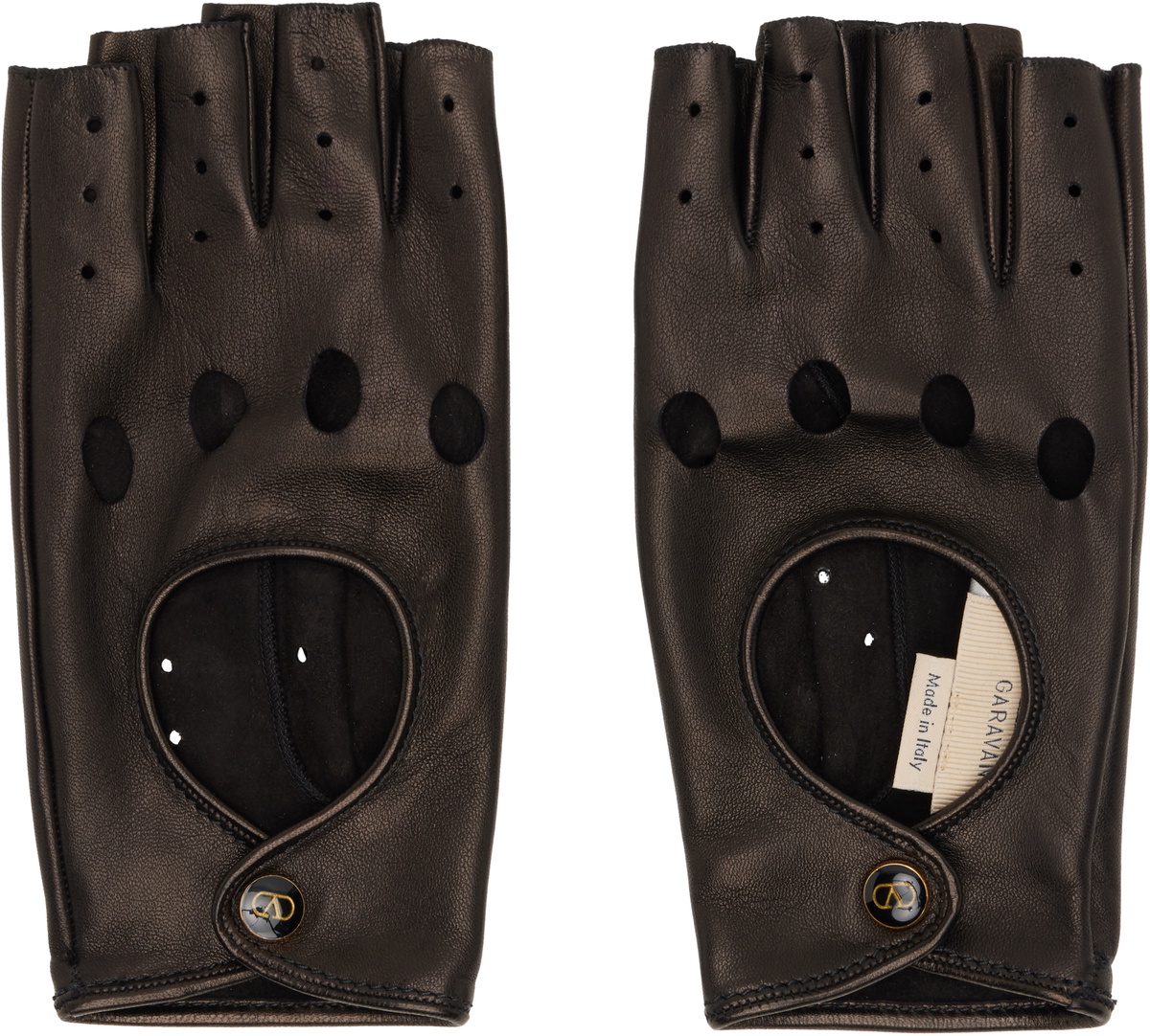 Valentino Garavani Black Biker Gloves