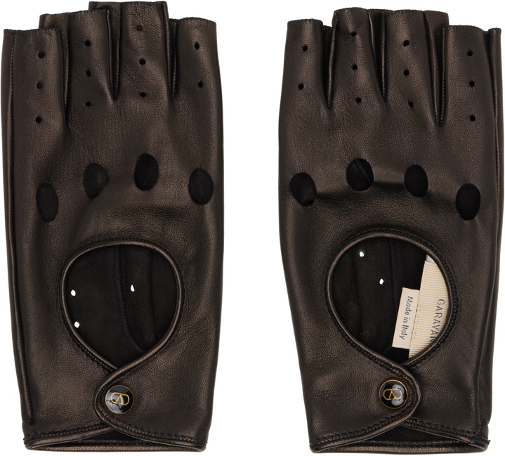 Photo: Valentino Garavani Black Biker Gloves