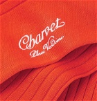 Charvet - Ribbed Cotton Socks - Orange