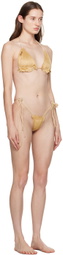 Raga Malak Tan Bebe Faux-Suede Bikini