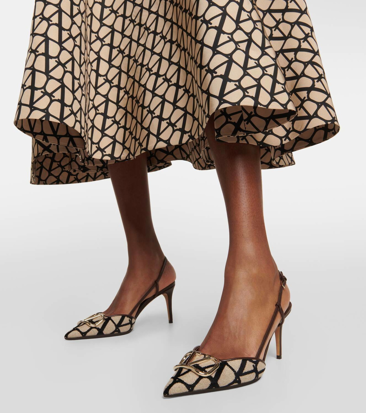 Valentino Garavani Toile Iconographe slingback pumps