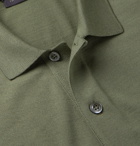 Thom Sweeney - Slim-Fit Merino Wool Polo Shirt - Army green