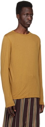 Dries Van Noten Tan Crewneck Long Sleeve T-Shirt