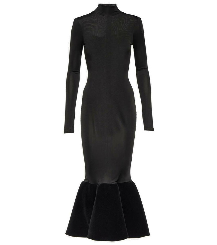 Photo: David Koma Flounced jersey midi dress