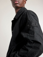 Stone Island - STONE ISLAND GHOST David Tech-Canvas Coat - Black