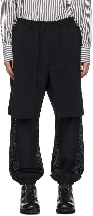 Photo: Y's Black Double-Layered Trousers