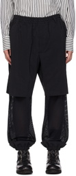Y's Black Double-Layered Trousers