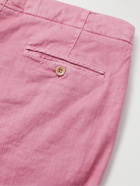 Loro Piana - Straight-Leg Linen-Blend Twill Drawstring Shorts - Pink