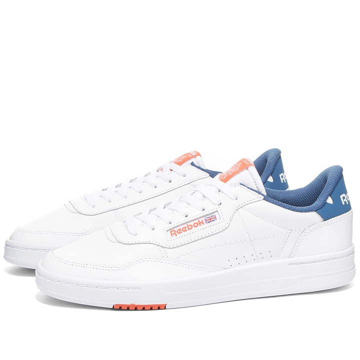 Photo: Reebok Court Peak Sneakers in White/Red/Blue