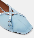 D'Accori Cara satin ballet flats