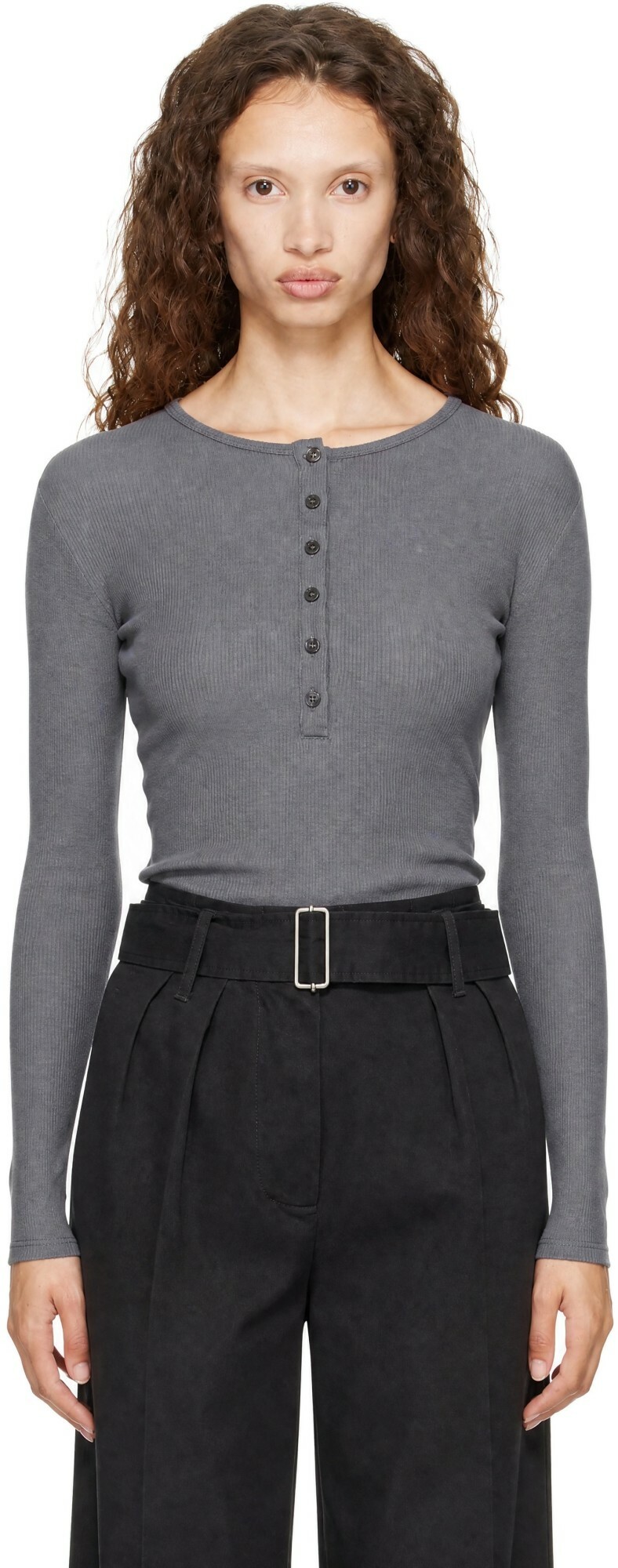 mfpen Gray Long Sleeve Henley