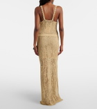 Isabel Marant Ornella beaded crochet maxi dress