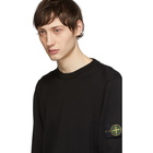 Stone Island Black Knit Logo Badge Sweater