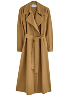Harris Wharf London Belted Woven Trench Coat Tan