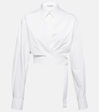 Alaïa Cropped cotton poplin shirt