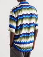 Missoni - Camp-Collar Logo-Embroidered Printed Woven Shirt - Green