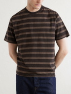 Oliver Spencer - Judd Striped Organic Cotton T-Shirt - Brown