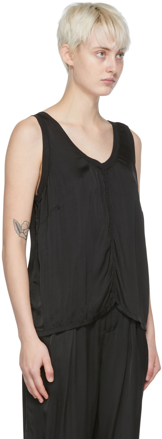 Raquel Allegra Black Rayon Tank Top