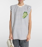 JW Anderson Striped cotton jersey top