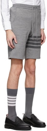 Thom Browne Grey Loopback 4-Bar Classic Sweat Shorts