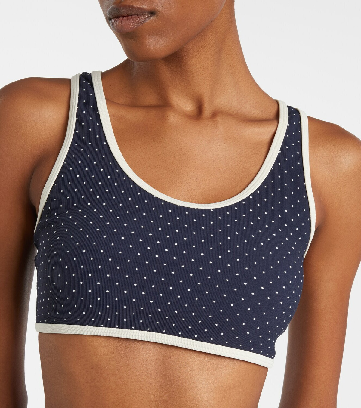 The Upside Spellbound Jade polka-dot sports bra