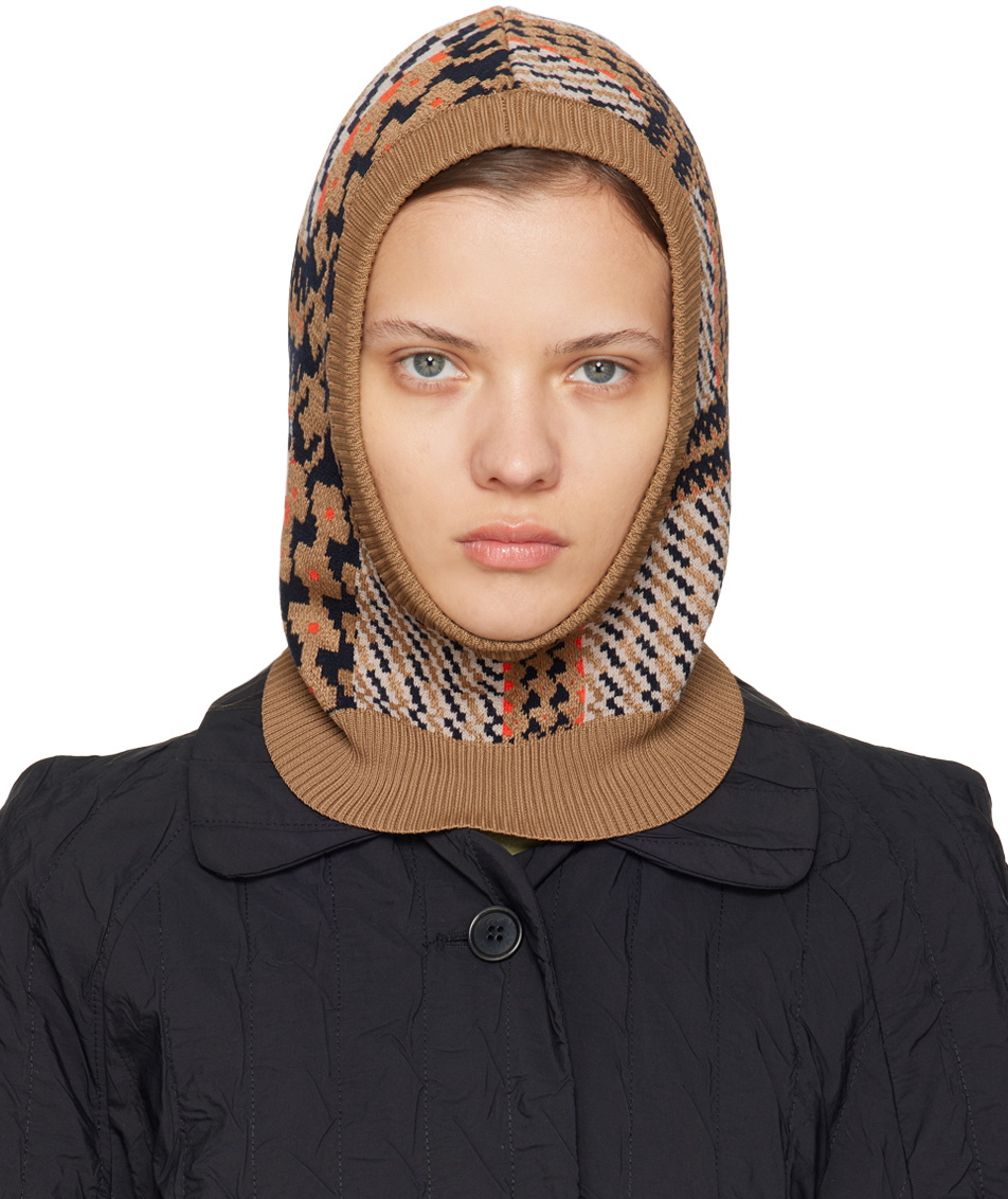 Henrik Vibskov Beige & Orange Dusk Knit Balaclava