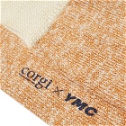 YMC Men's Monkey Sock in Yellow Marl