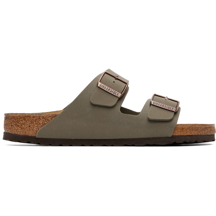 Photo: Birkenstock Gray Regular Arizona Birkibuc Sandals