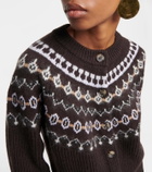 Khaite Michaela Fair Isle cashmere-blend cardigan