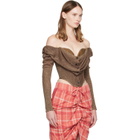 Vivienne Westwood Brown Bea Corset Cardi Top