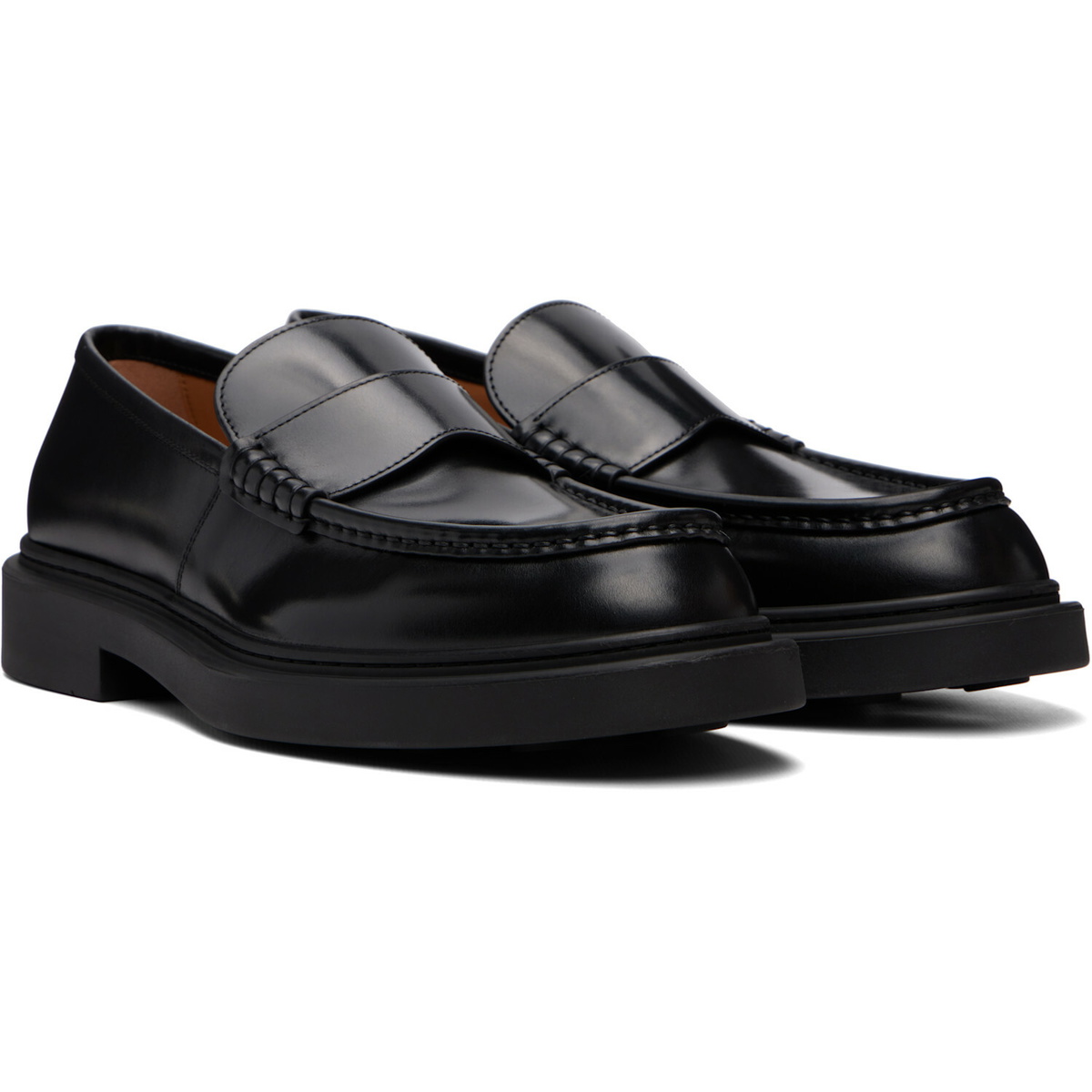 Jil Sander Black Calfskin Loafers