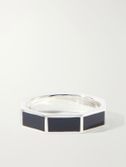 Peyote Bird - Bamboo Black Sterling Silver and Onyx Ring - Black