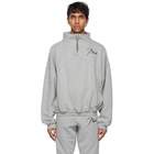 Rhude Grey Quarter Zip Sweatshirt