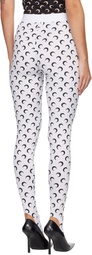 Marine Serre White Recycled Moon Jersey Stirrup Leggings