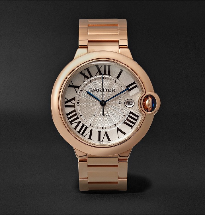 Photo: Cartier - Ballon Bleu Automatic 42mm 18-Karat Pink Gold Watch - Men - White