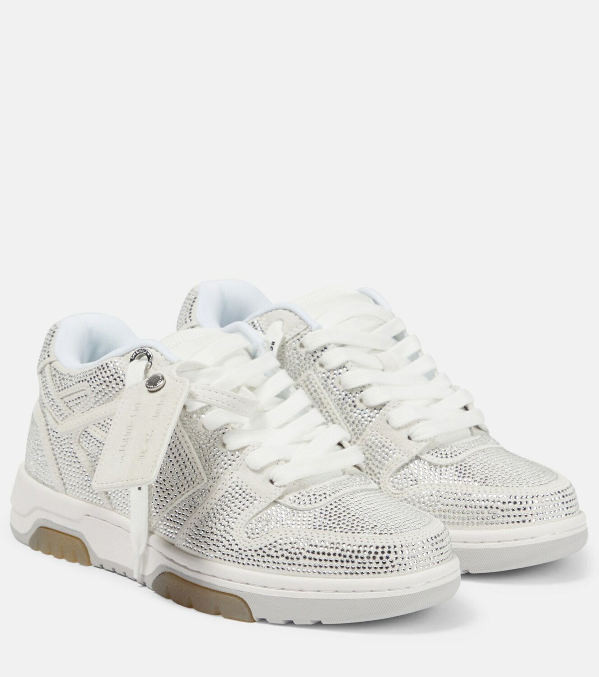 Out of Office Sneakers in White/Silver Leather