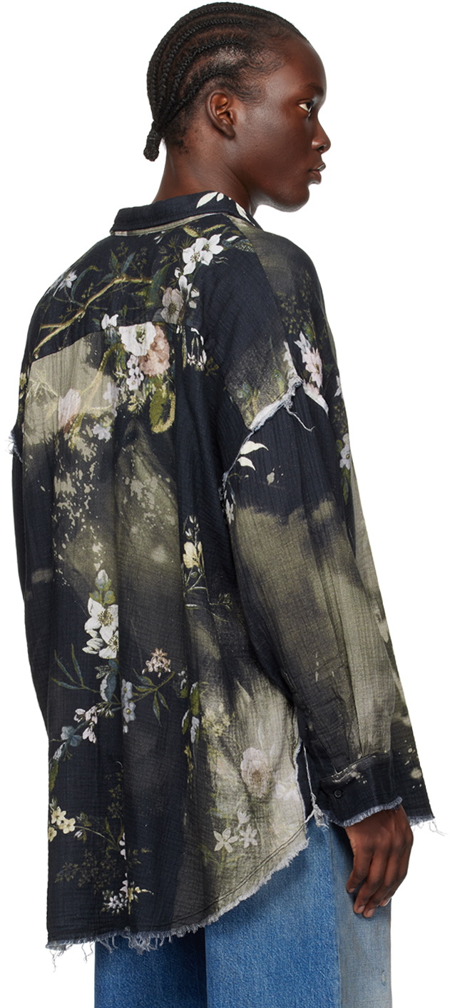 R13 - Shredded Seam Drop Neck Shirt