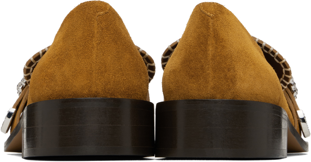 Wales Bonner Tan Buckle Loafers