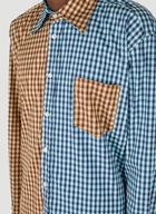 Two-Tone Check Shirt in Blue