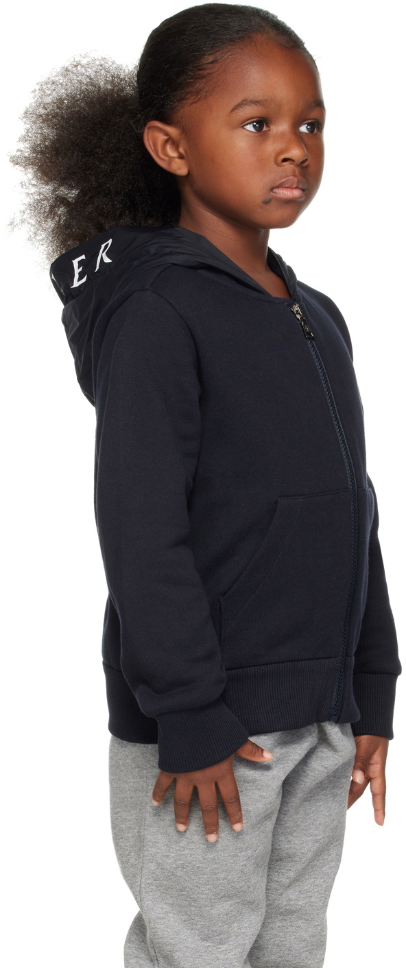 Moncler Enfant Kids Logo Hoodie in Black