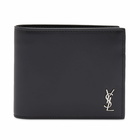 Saint Laurent Men's Tiny Monogram East West Wallet in Black